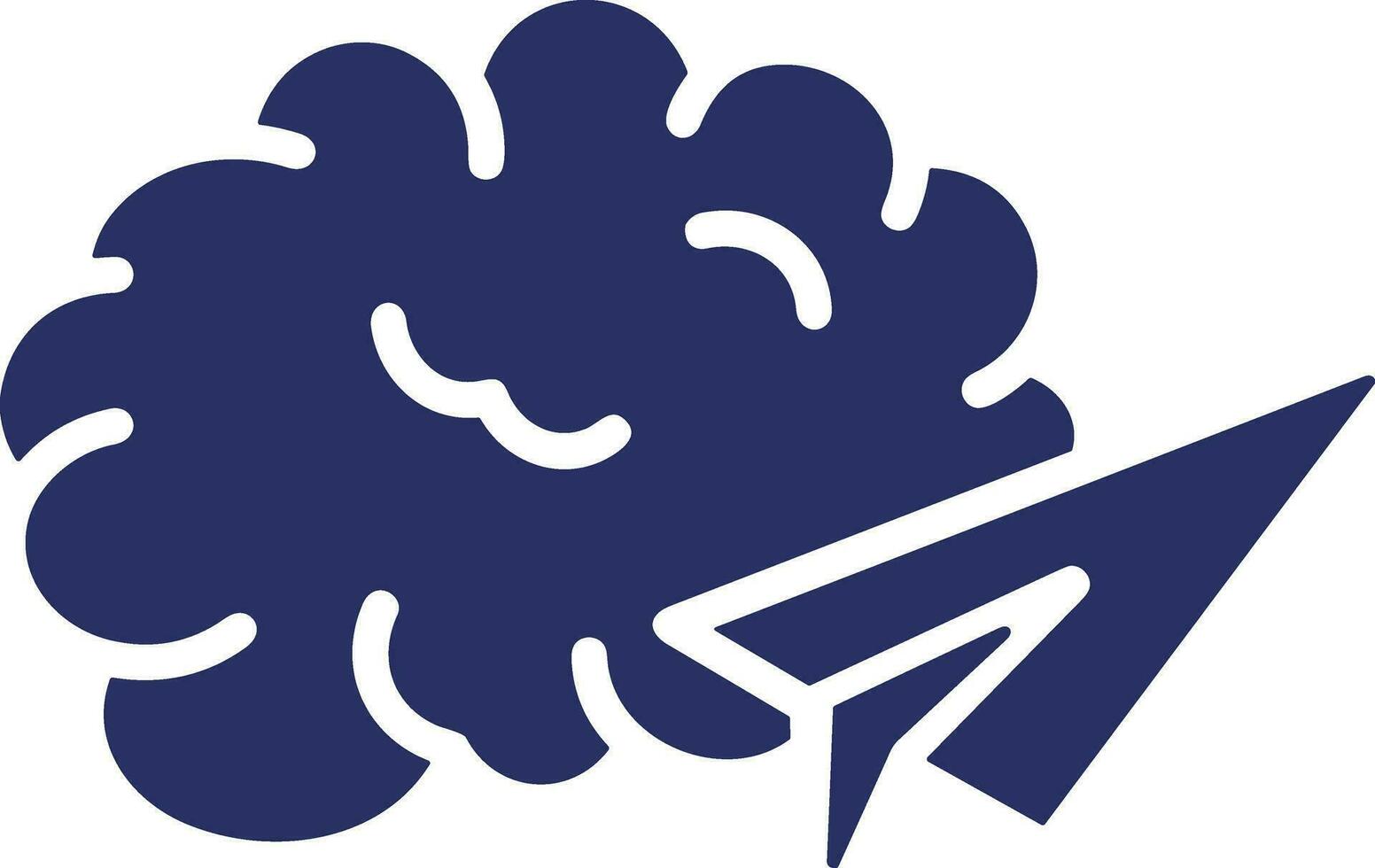 Brain idea symbol icon vector image. Illustration of the creative intelligence think design image