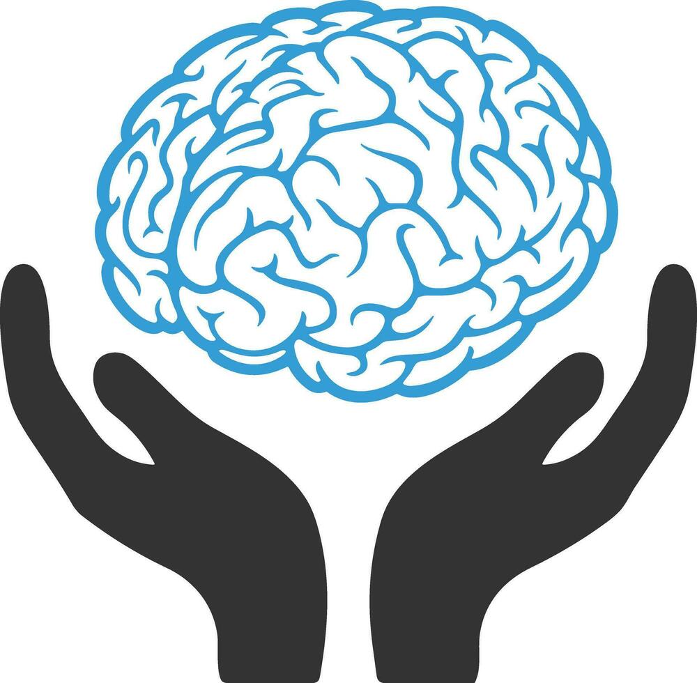 Brain idea symbol icon vector image. Illustration of the creative intelligence think design image