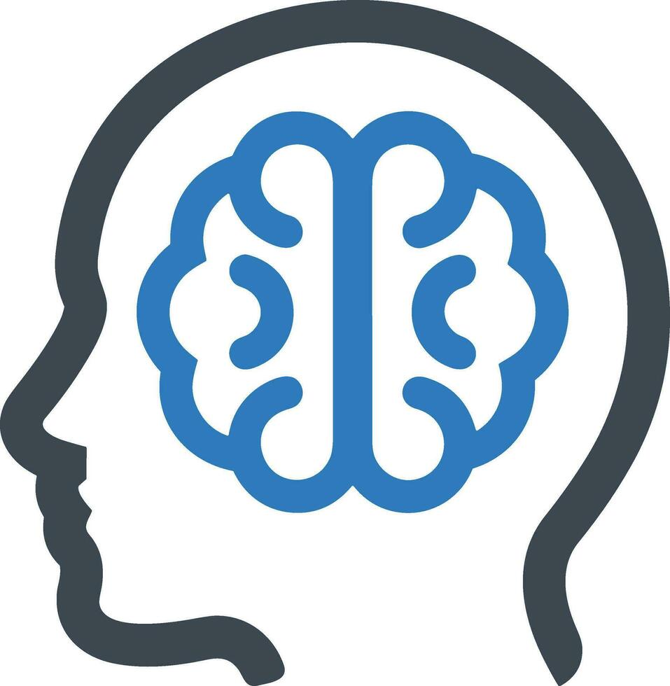 Brain idea symbol icon vector image. Illustration of the creative intelligence think design image