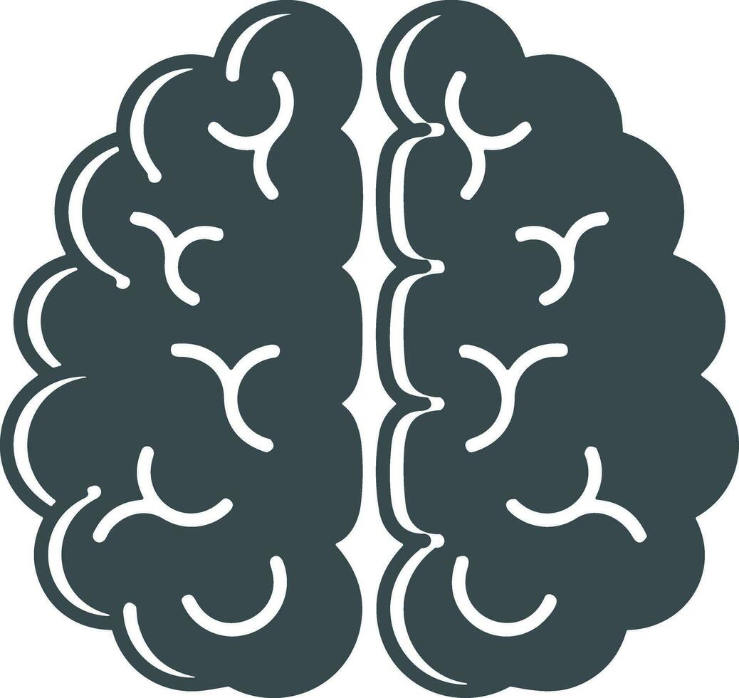 Brain idea symbol icon vector image. Illustration of the creative intelligence think design image