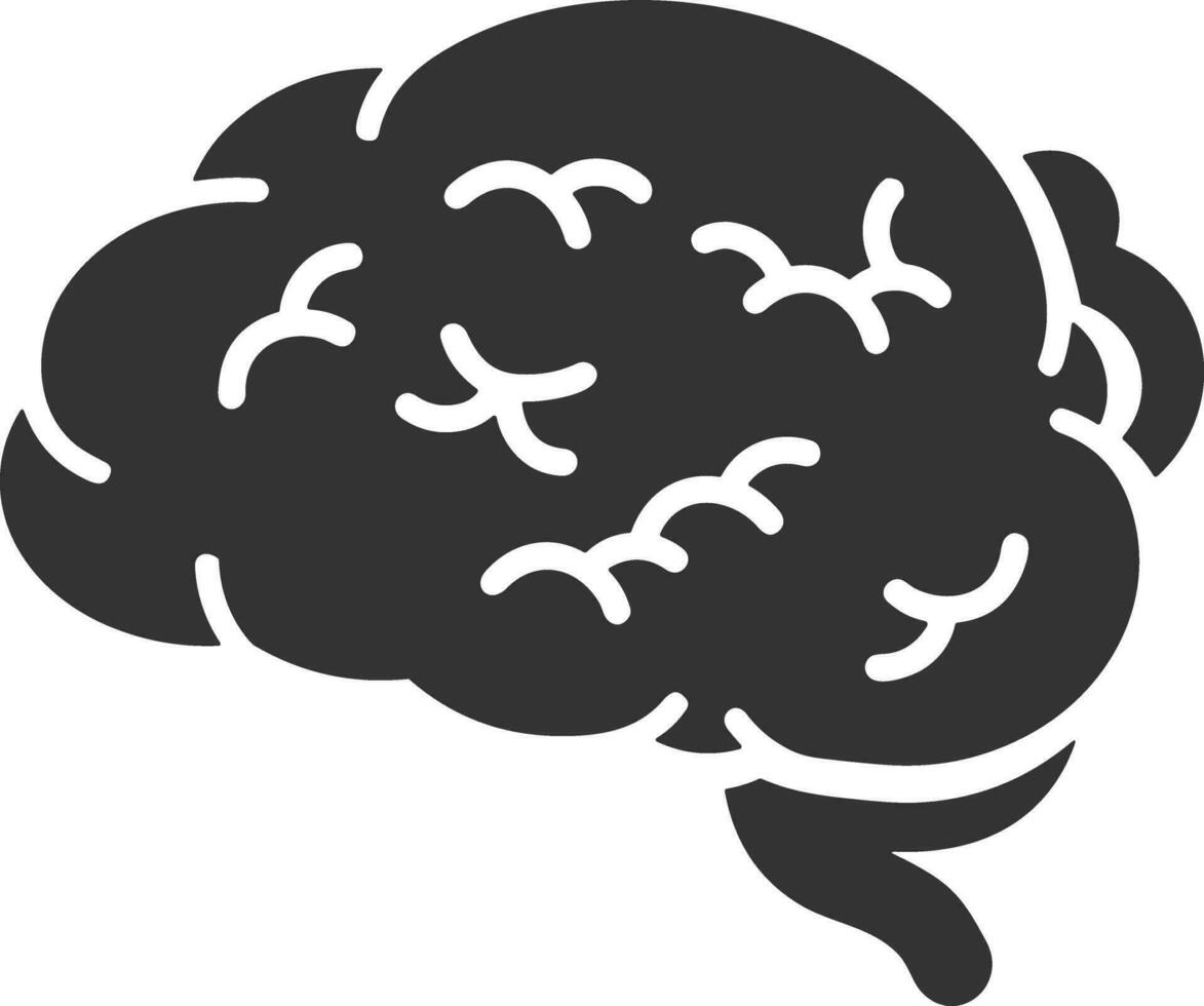 Brain idea symbol icon vector image. Illustration of the creative intelligence think design image