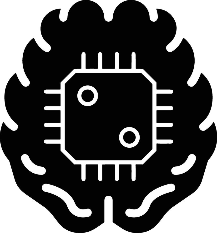 Brain idea symbol icon vector image. Illustration of the creative intelligence think design image
