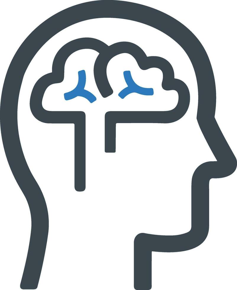 Brain idea symbol icon vector image. Illustration of the creative intelligence think design image