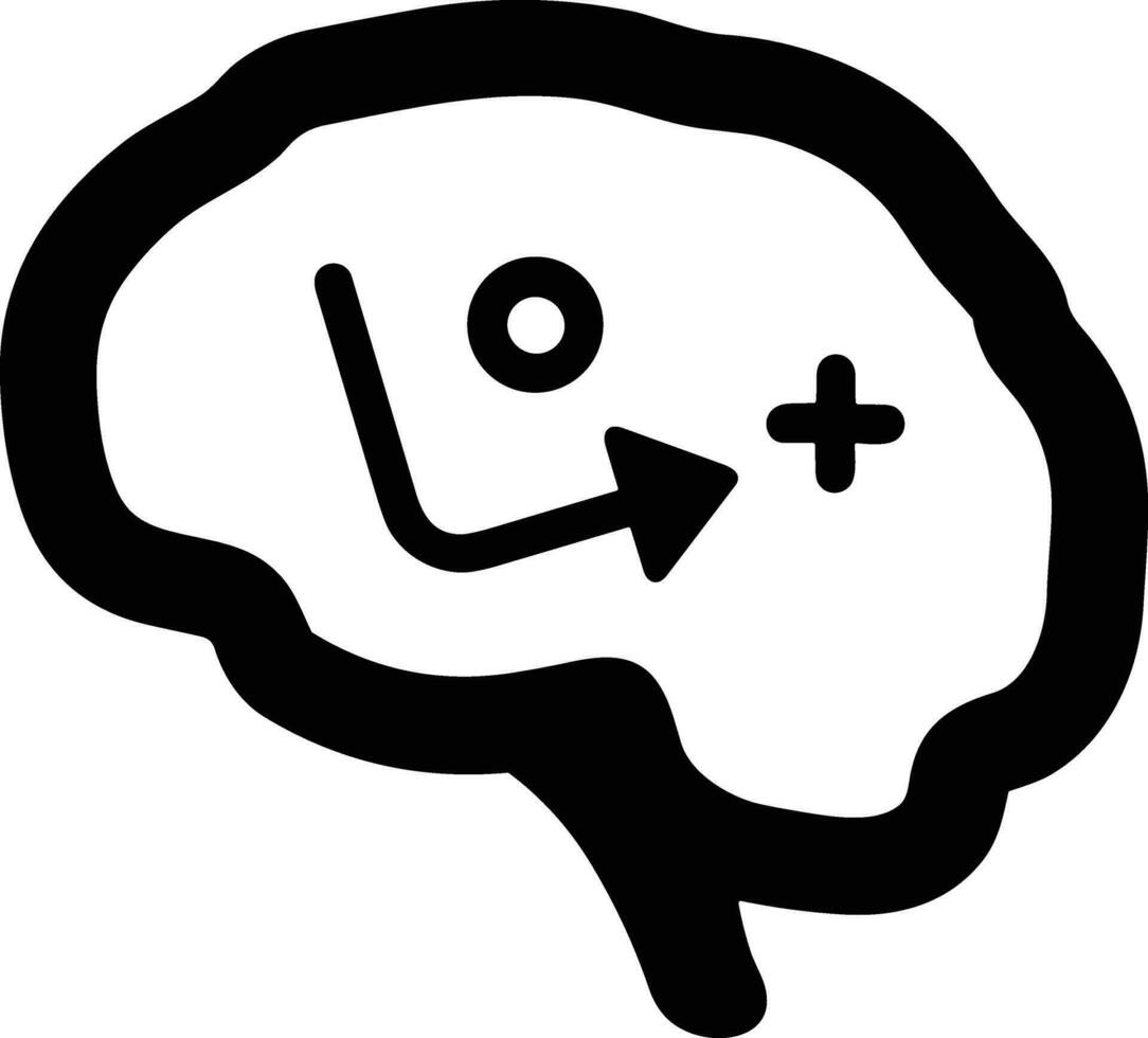 Brain idea symbol icon vector image. Illustration of the creative intelligence think design image