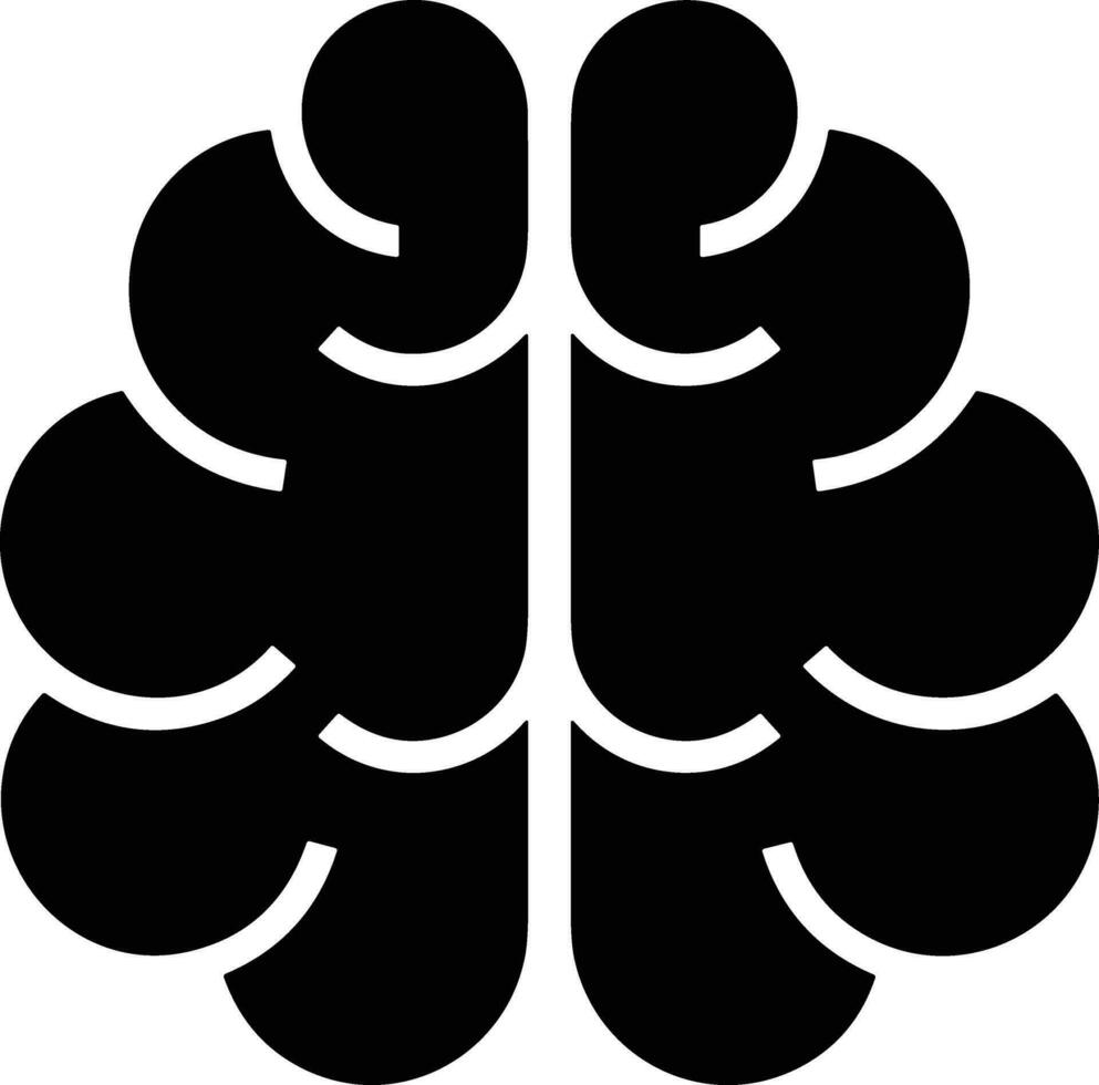 Brain idea symbol icon vector image. Illustration of the creative intelligence think design image