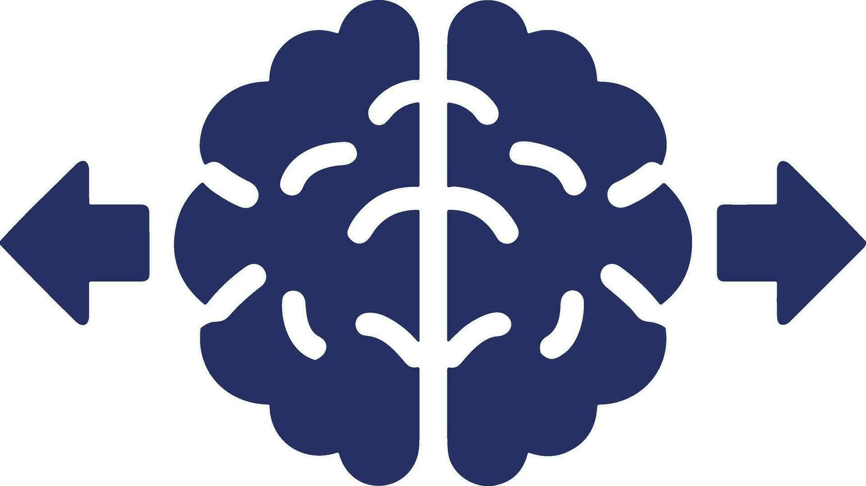 Brain idea symbol icon vector image. Illustration of the creative intelligence think design image
