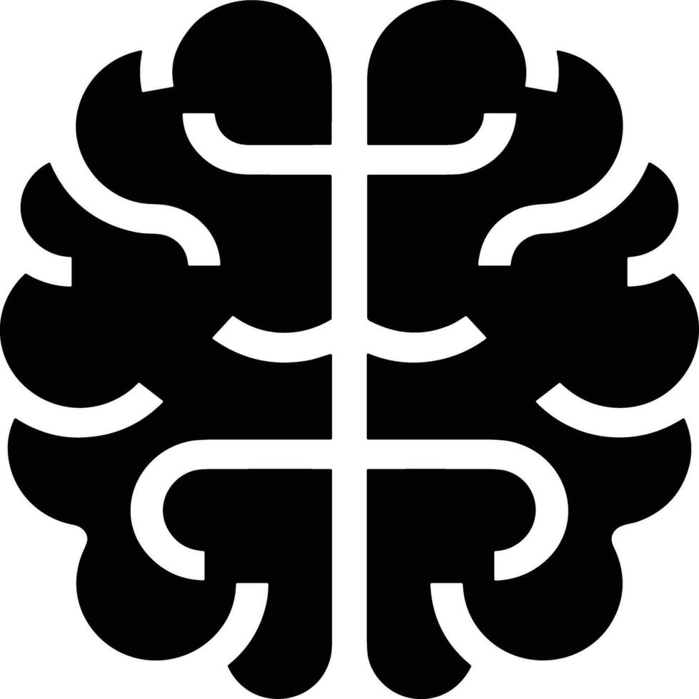 Brain idea symbol icon vector image. Illustration of the creative intelligence think design image