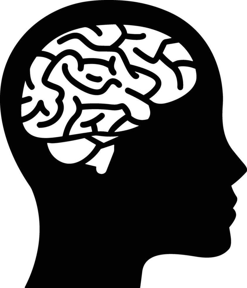 Brain idea symbol icon vector image. Illustration of the creative intelligence think design image