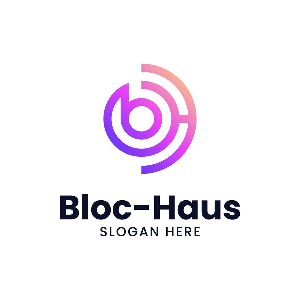 Modern logo combination of letters b and h forming a circle. 27995725 Vector Art at Vecteezy