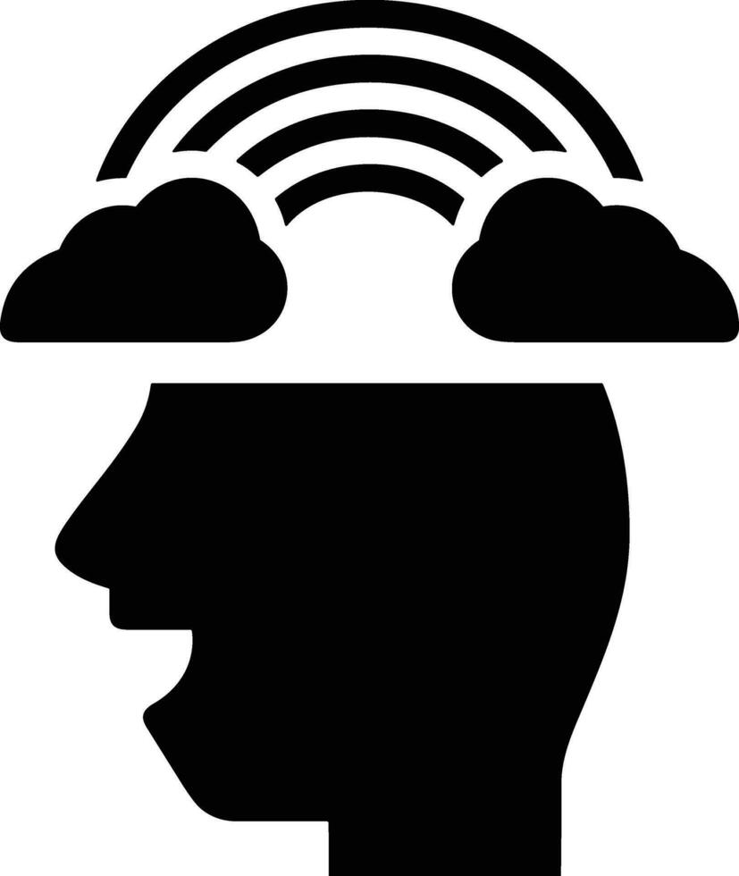 Brain idea symbol icon vector image. Illustration of the creative intelligence think design image