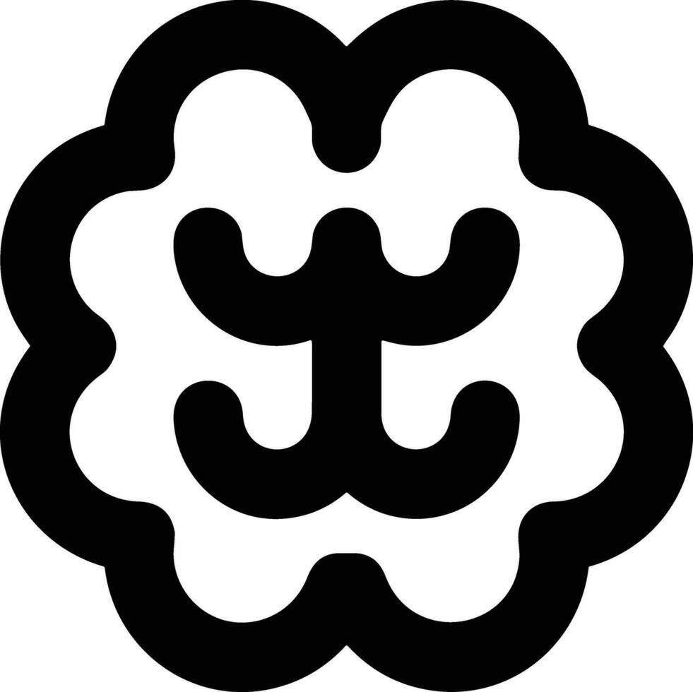 Brain idea symbol icon vector image. Illustration of the creative intelligence think design image