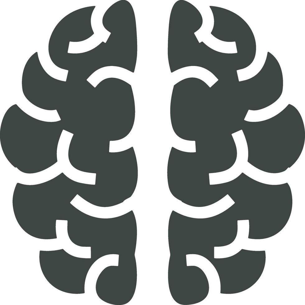 Brain idea symbol icon vector image. Illustration of the creative intelligence think design image