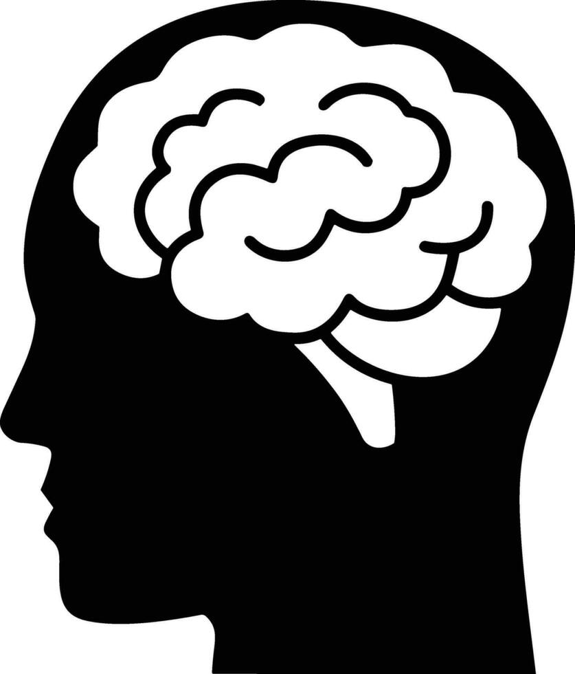 Brain idea symbol icon vector image. Illustration of the creative intelligence think design image