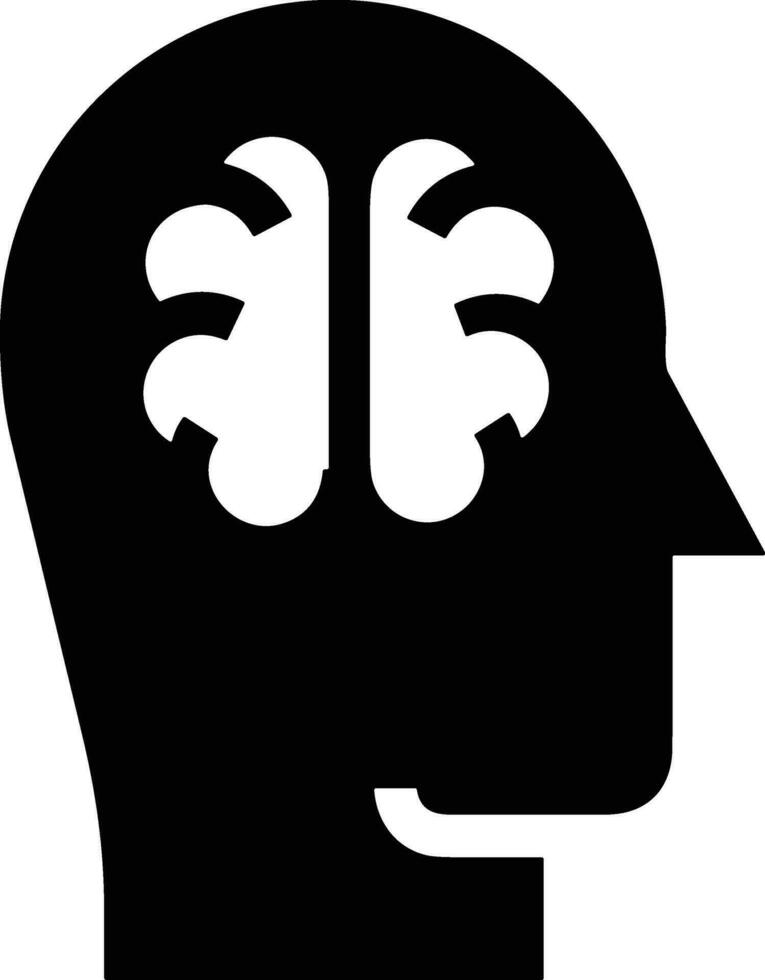 Brain idea symbol icon vector image. Illustration of the creative intelligence think design image