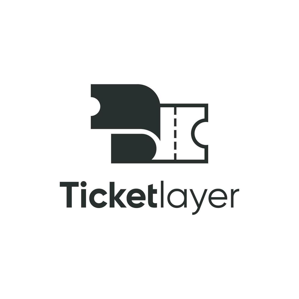 Unique logo for ticketing company. vector