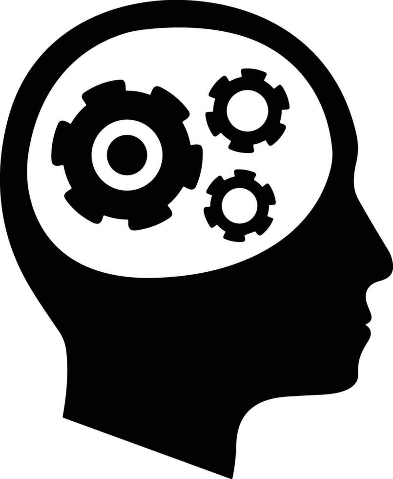 Brain idea symbol icon vector image. Illustration of the creative intelligence think design image