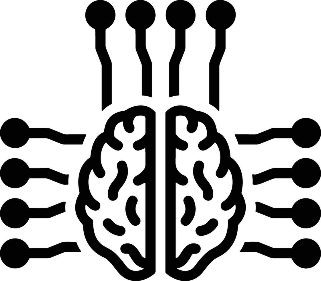 Brain idea symbol icon vector image. Illustration of the creative intelligence think design image
