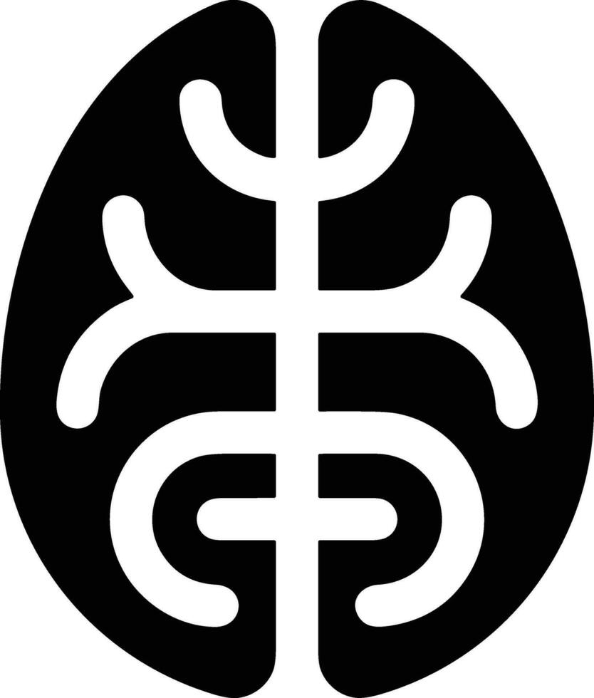 Brain idea symbol icon vector image. Illustration of the creative intelligence think design image