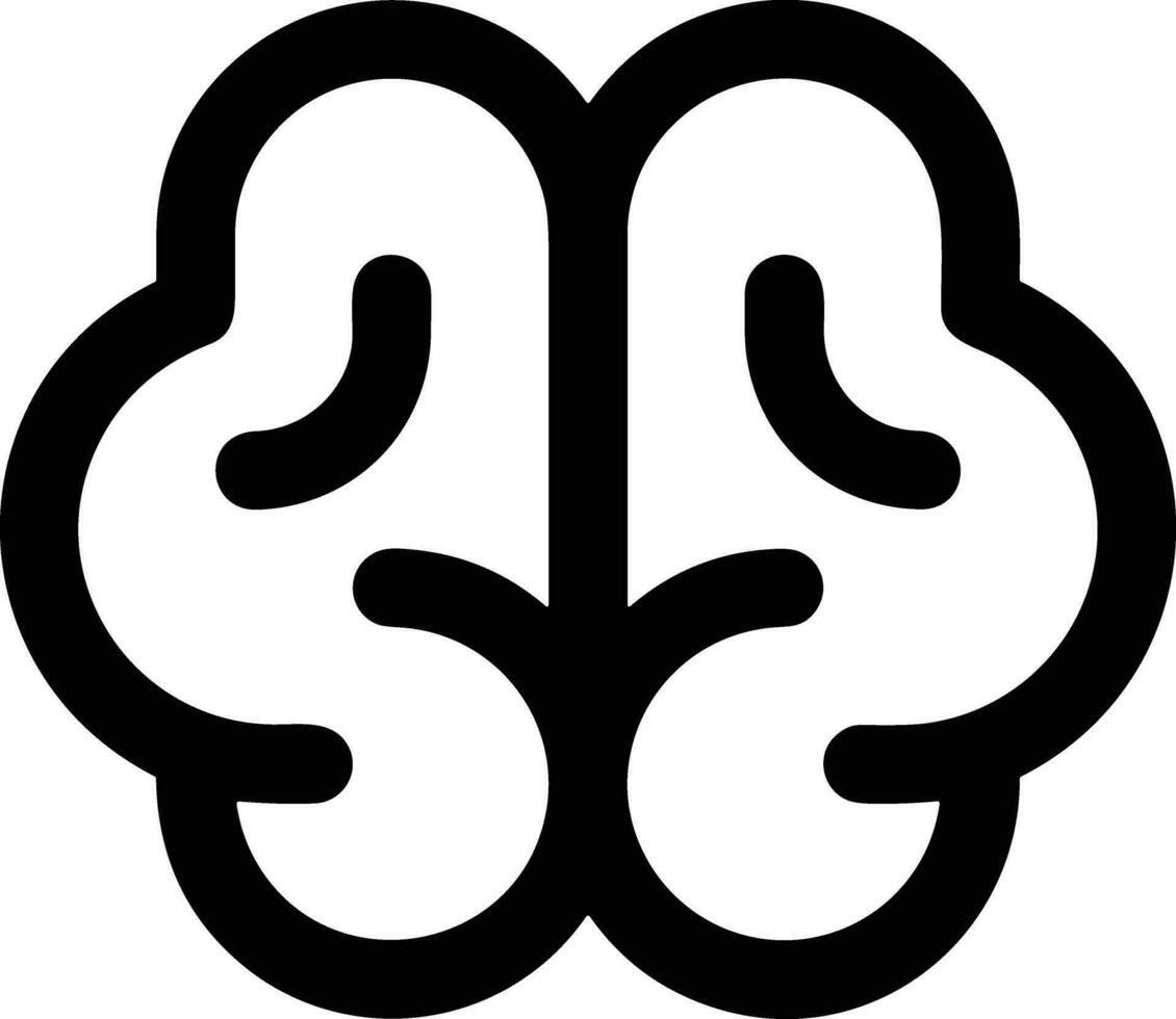 Brain idea symbol icon vector image. Illustration of the creative intelligence think design image