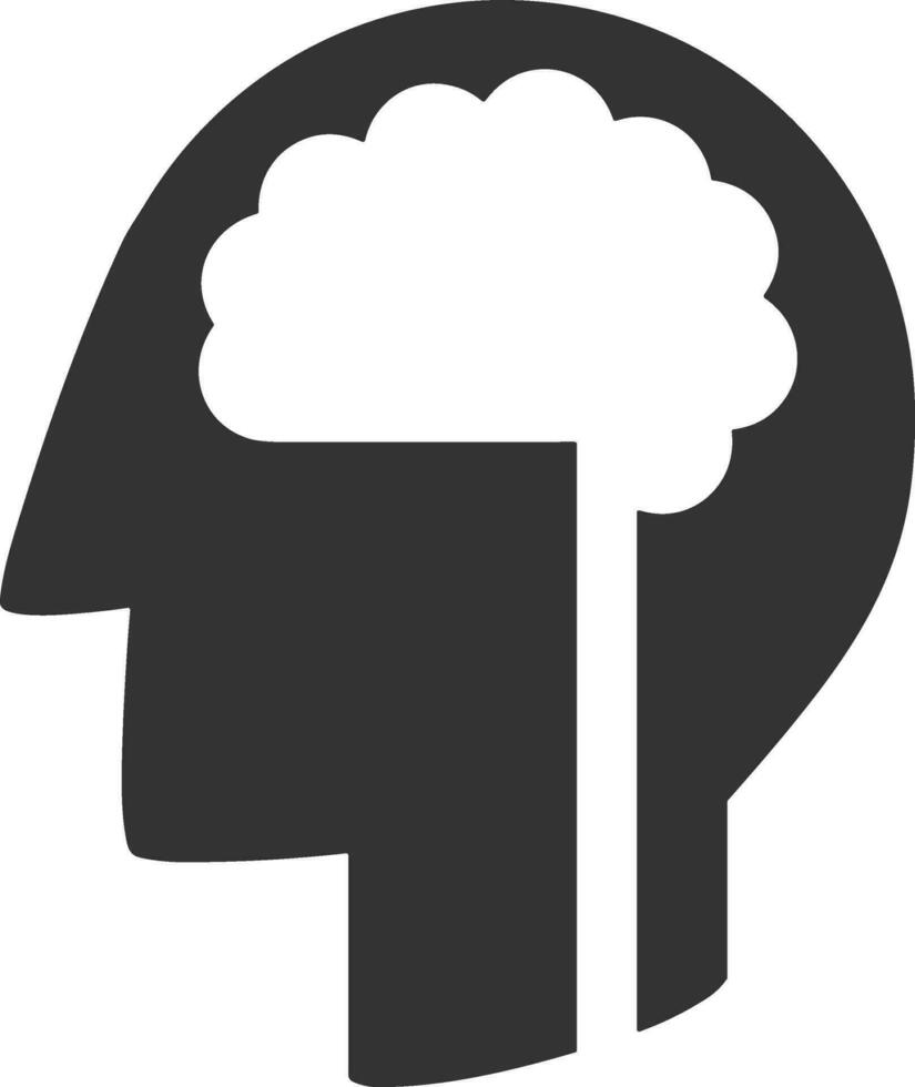 Brain idea symbol icon vector image. Illustration of the creative intelligence think design image