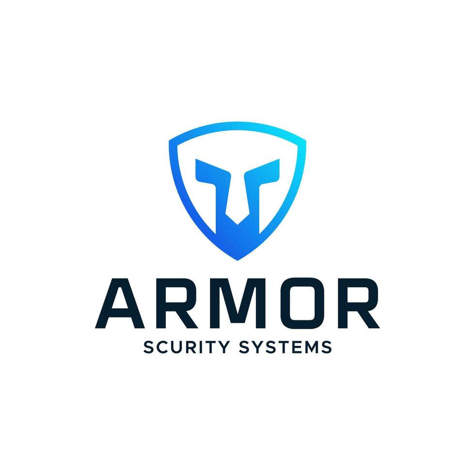 Strong logo combination of  Spartan army armor and shields. vector