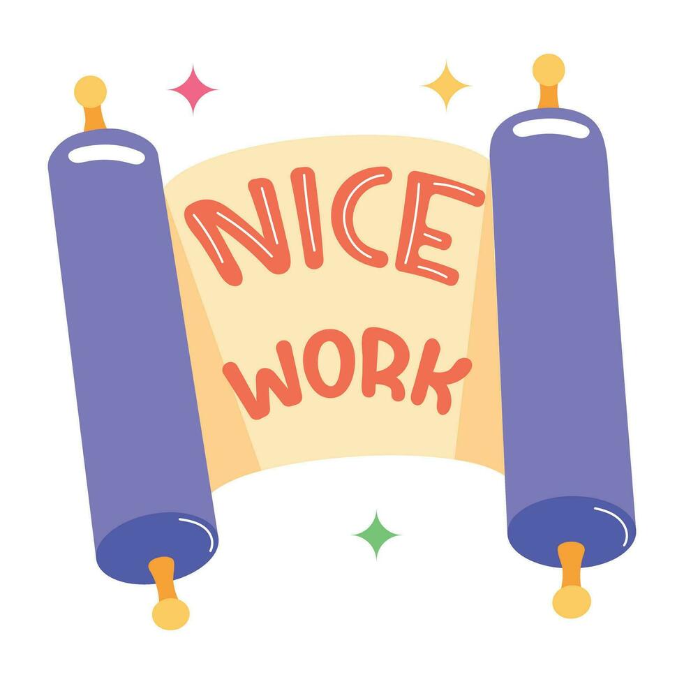 Trendy Nice Work vector