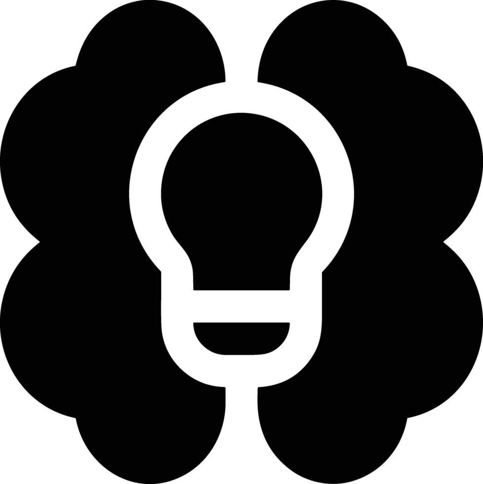 Brain idea symbol icon vector image. Illustration of the creative intelligence think design image