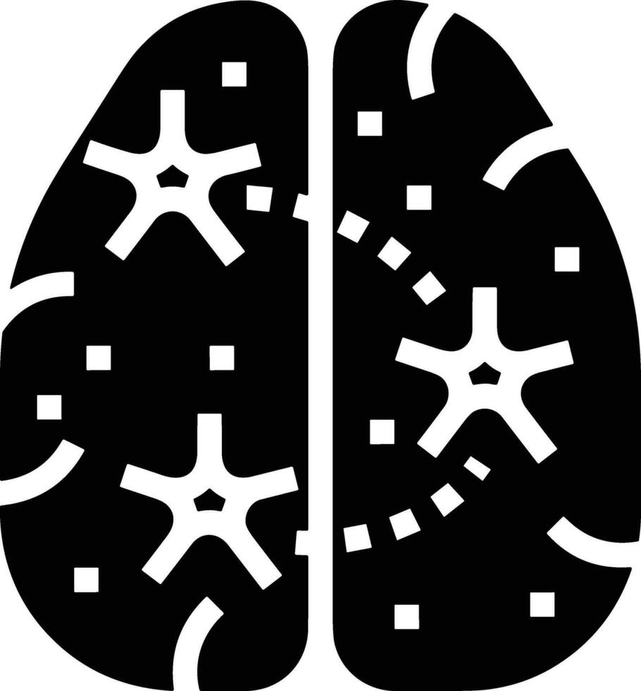 Brain idea symbol icon vector image. Illustration of the creative intelligence think design image