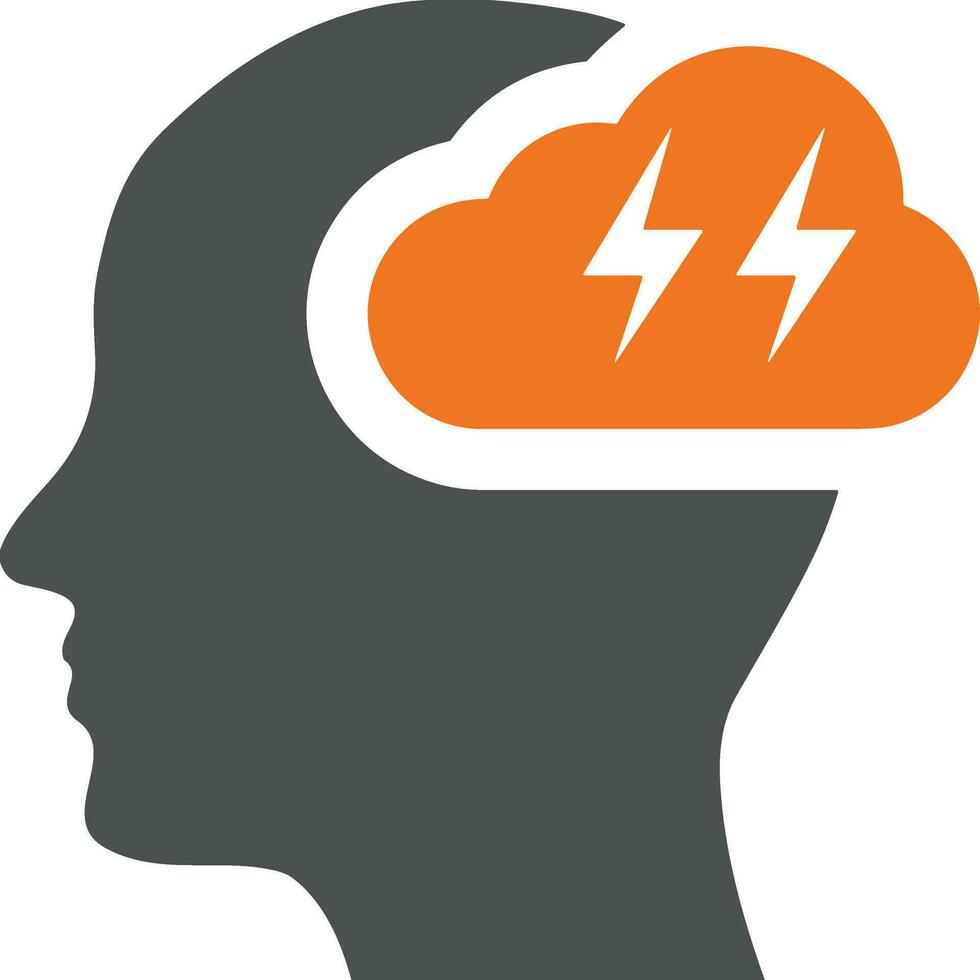 Brain idea symbol icon vector image. Illustration of the creative intelligence think design image