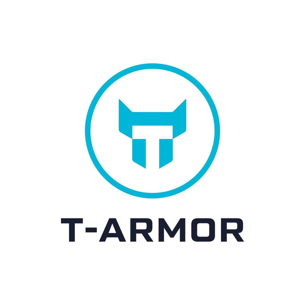 Modern logo combination of letter T and transformer robot head vector