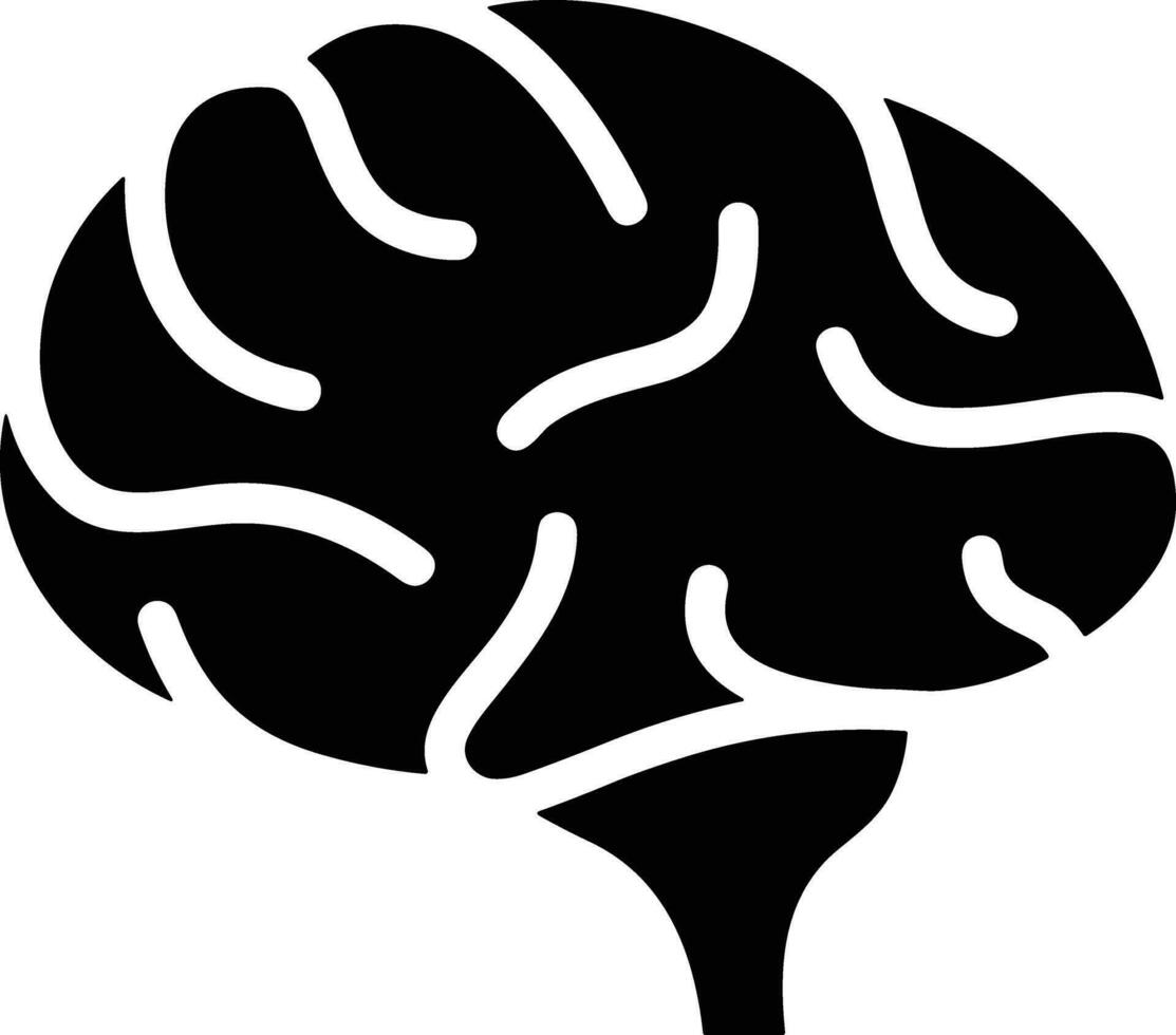 Brain idea symbol icon vector image. Illustration of the creative intelligence think design image