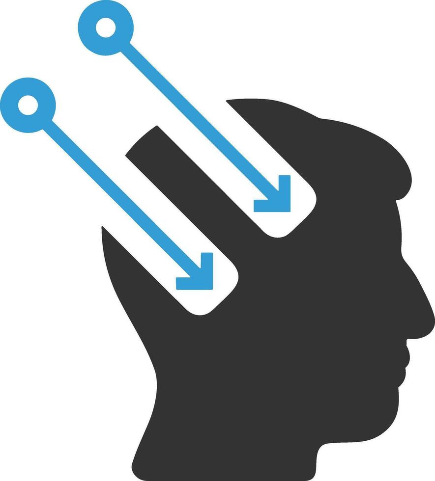 Brain idea symbol icon vector image. Illustration of the creative intelligence think design image