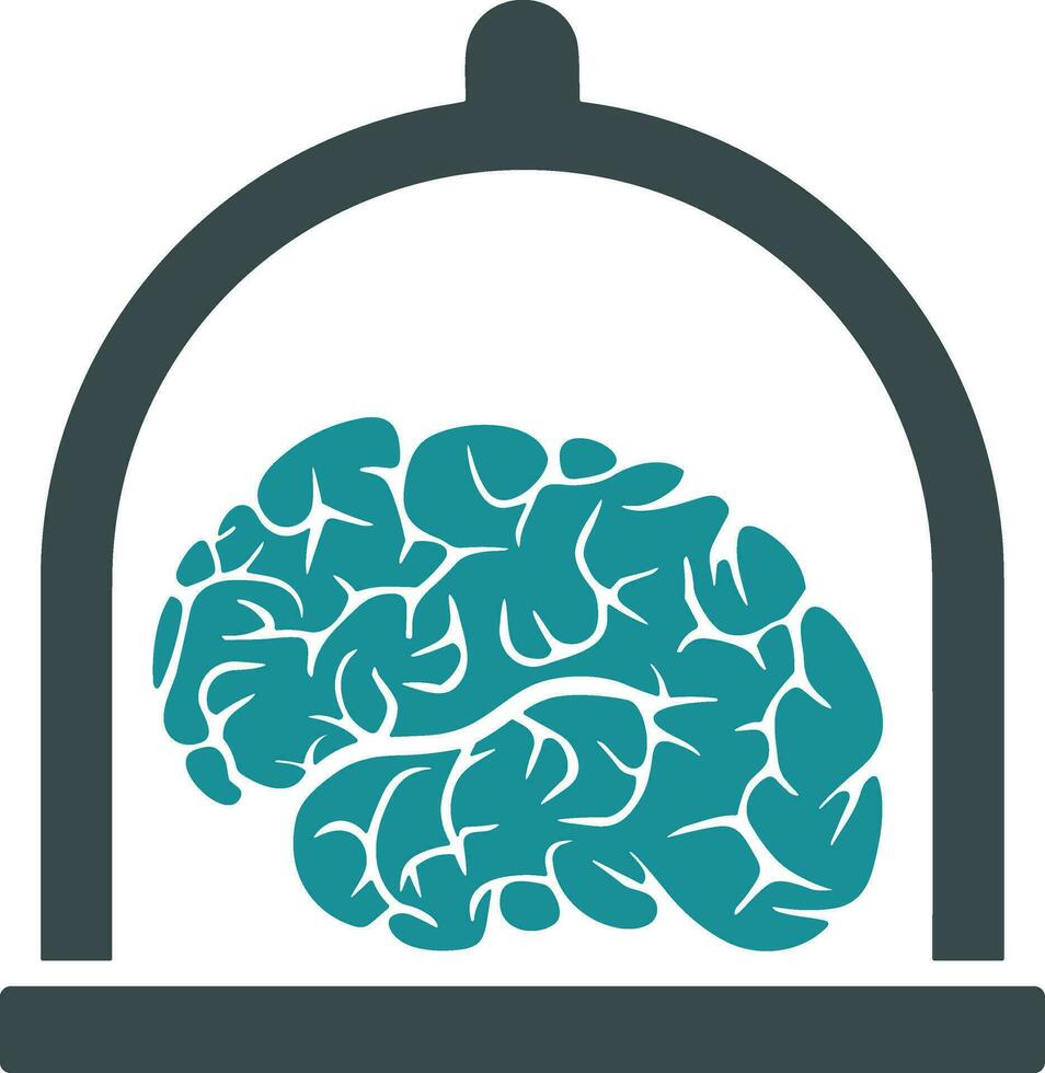 Brain idea symbol icon vector image. Illustration of the creative intelligence think design image