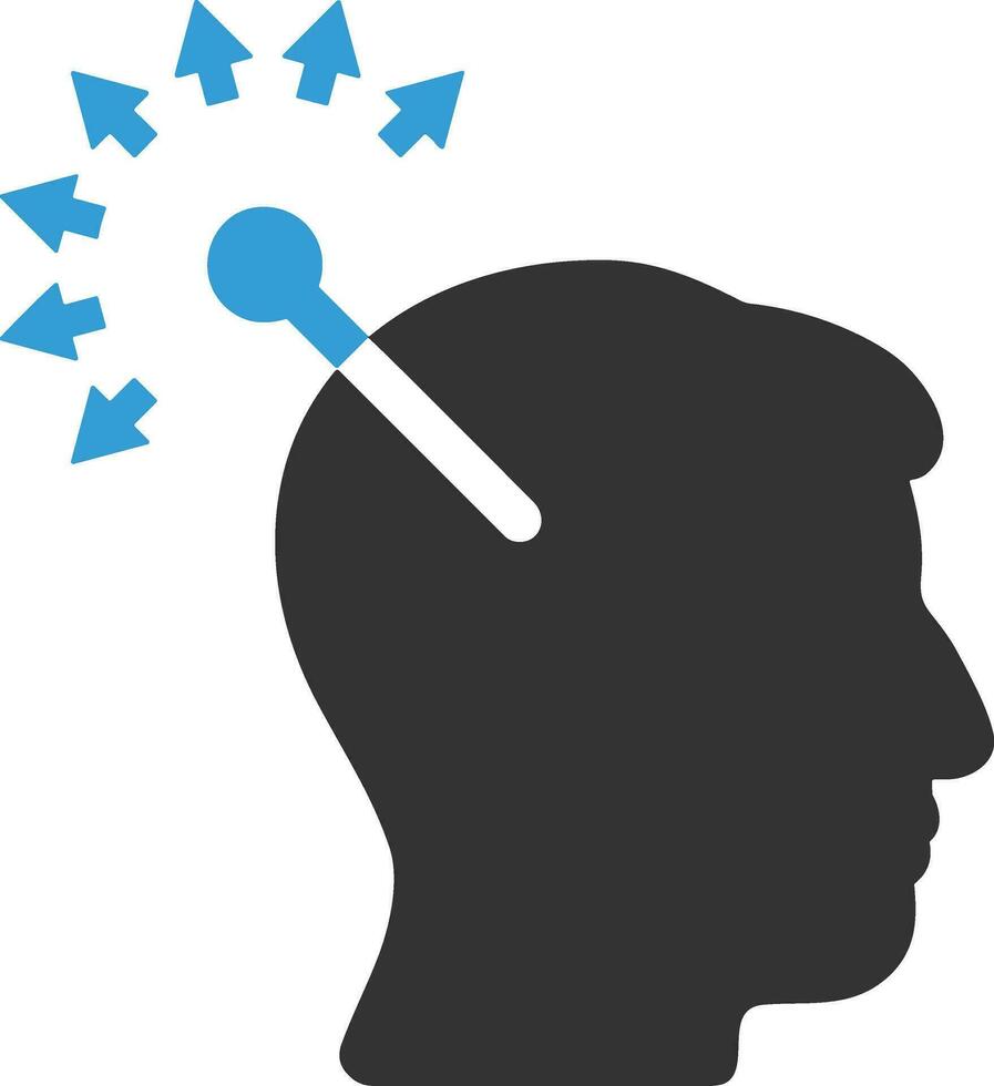 Brain idea symbol icon vector image. Illustration of the creative intelligence think design image