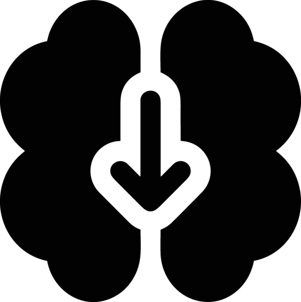 Brain idea symbol icon vector image. Illustration of the creative intelligence think design image