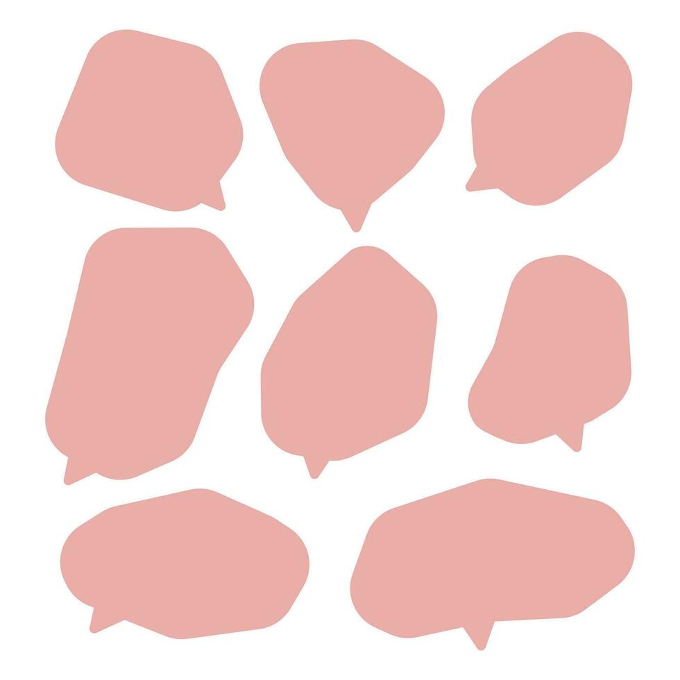 Set speech bubbles on white background. chat box or chat vector square and doodle message or communication icon Cloud speaking for comics and minimal message dialog