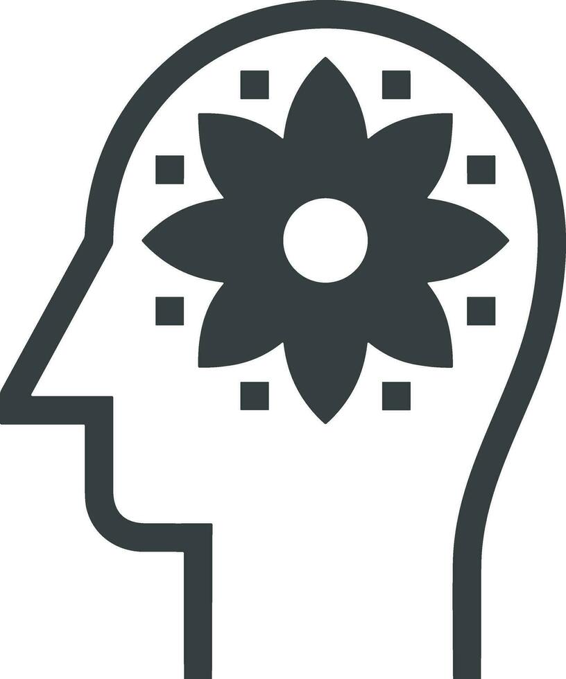 Brain idea symbol icon vector image. Illustration of the creative intelligence think design image