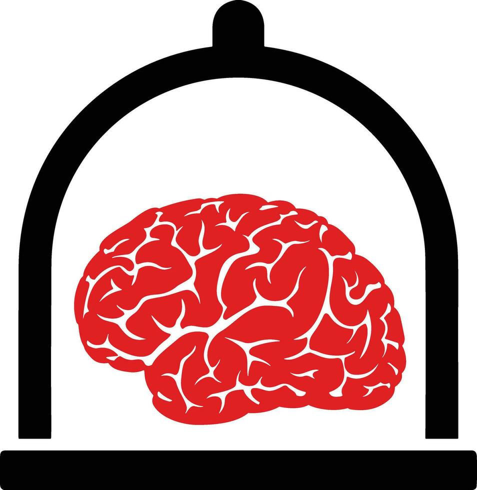 Brain idea symbol icon vector image. Illustration of the creative intelligence think design image