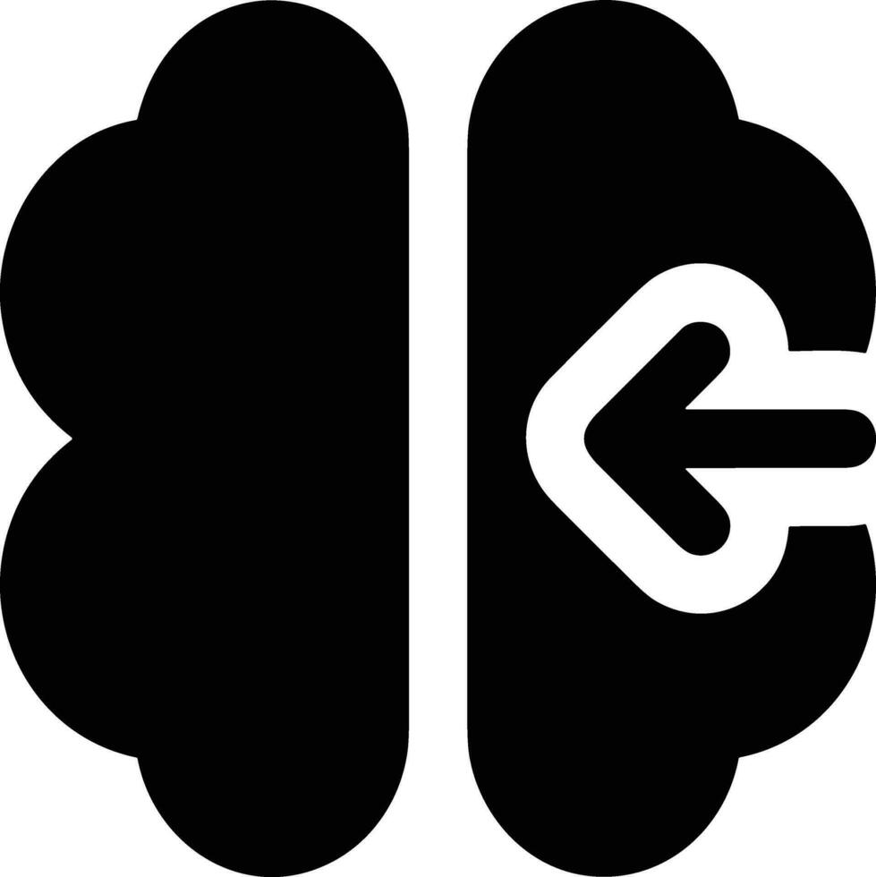 Brain idea symbol icon vector image. Illustration of the creative intelligence think design image