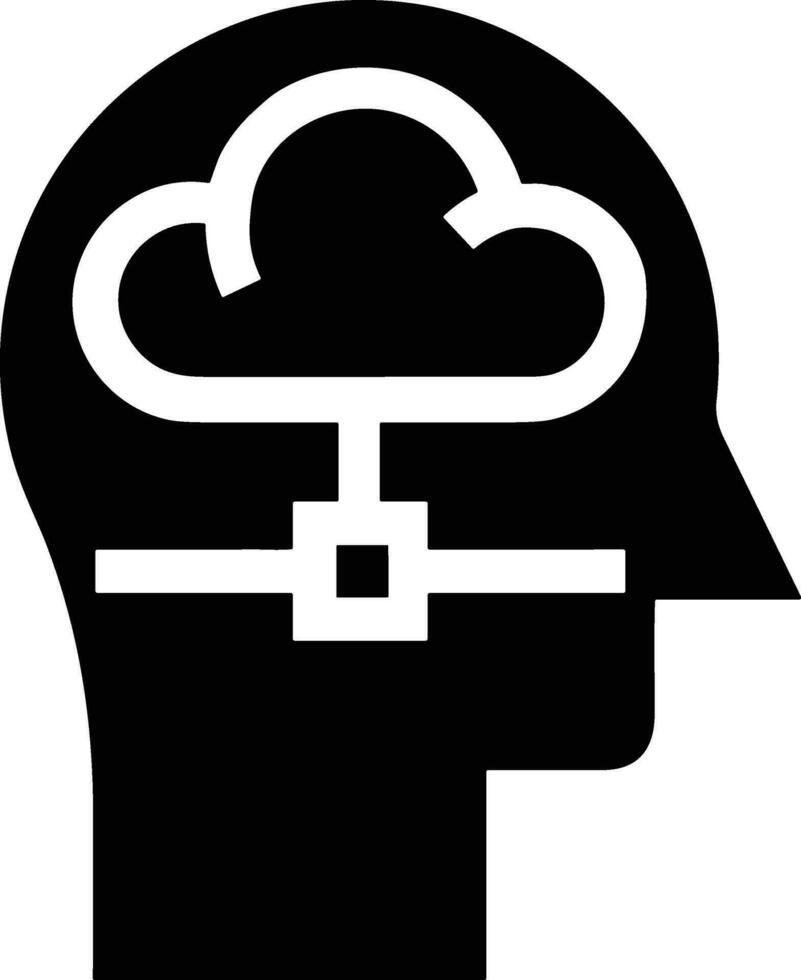 Brain idea symbol icon vector image. Illustration of the creative intelligence think design image