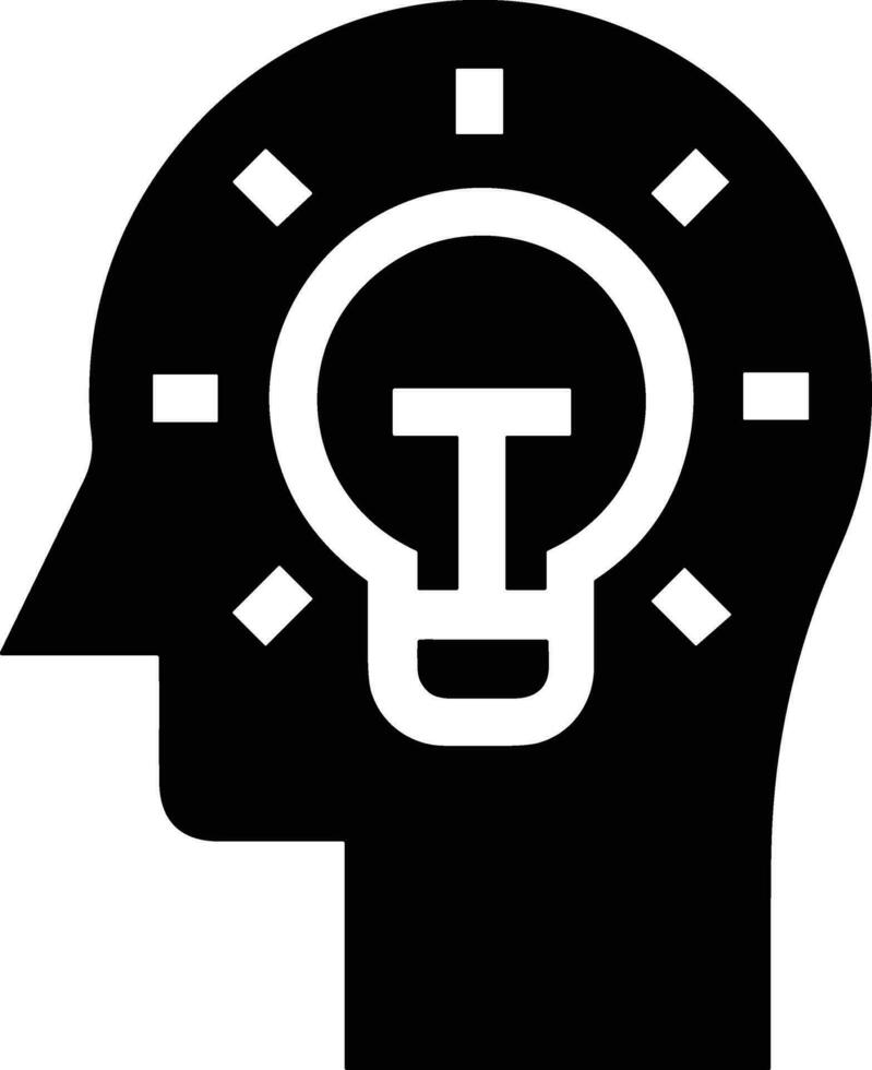 Brain idea symbol icon vector image. Illustration of the creative intelligence think design image