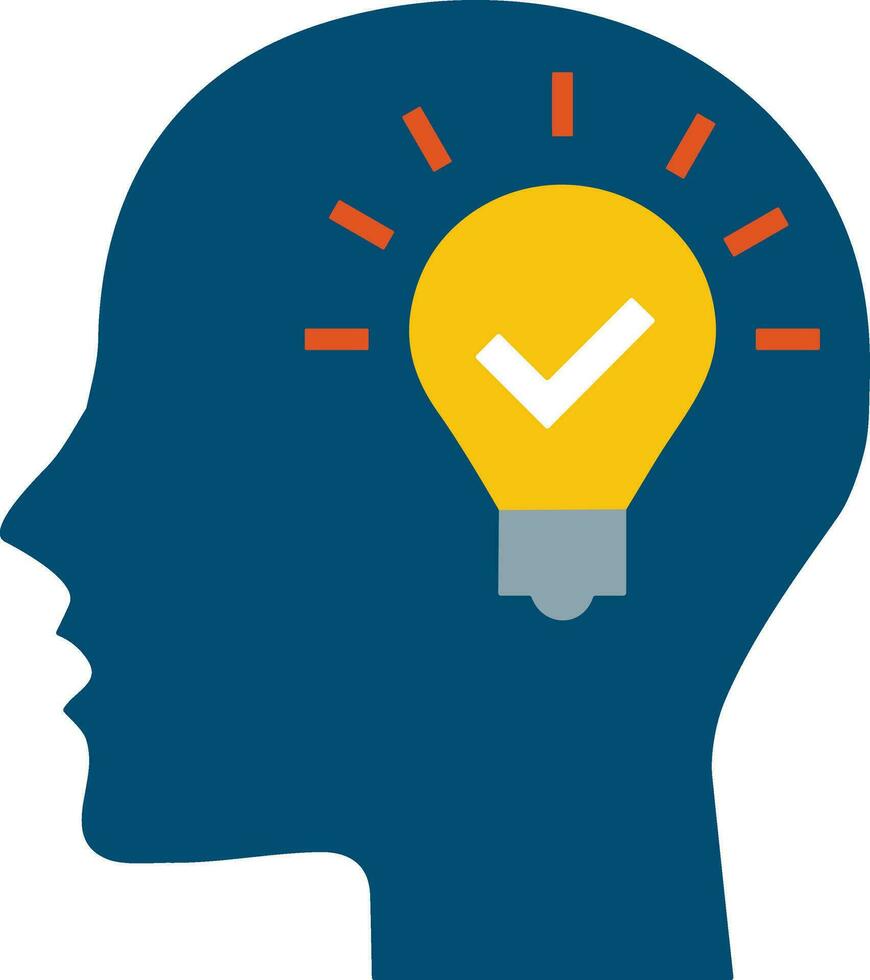 Brain idea symbol icon vector image. Illustration of the creative intelligence think design image