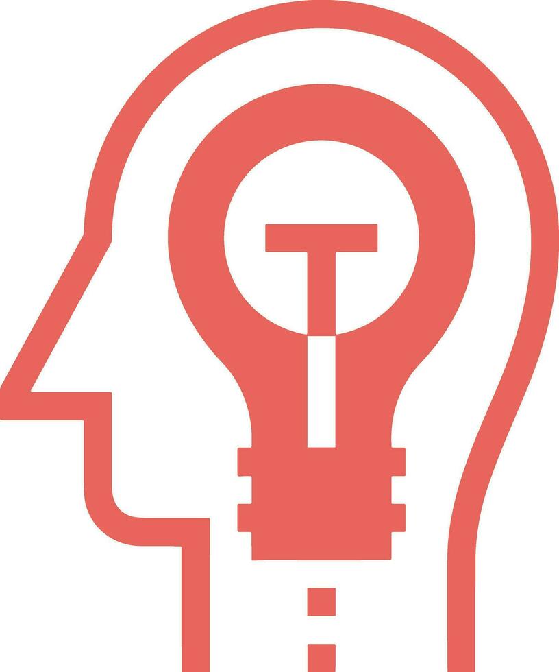 Brain idea symbol icon vector image. Illustration of the creative intelligence think design image