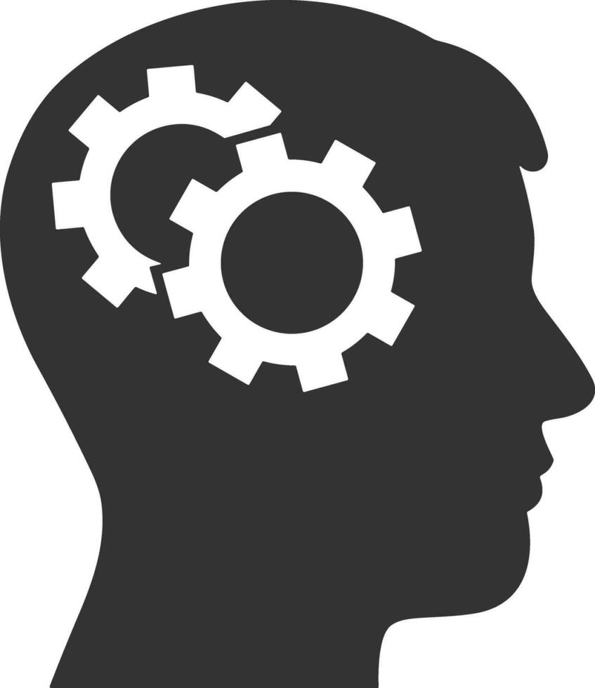 Brain idea symbol icon vector image. Illustration of the creative intelligence think design image