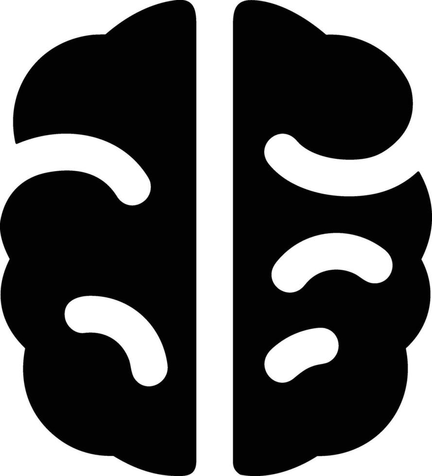 Brain idea symbol icon vector image. Illustration of the creative intelligence think design image