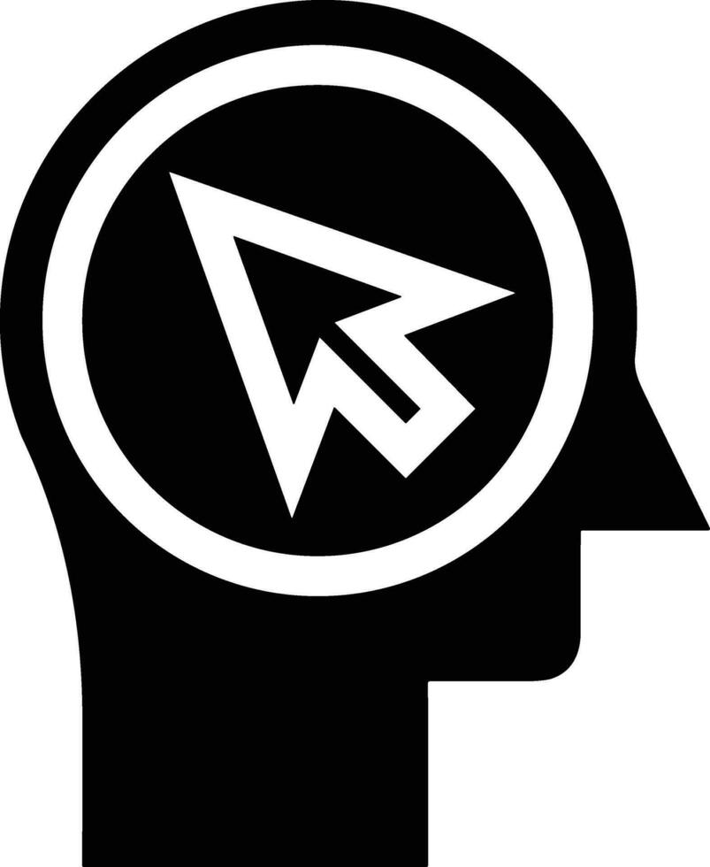 Brain idea symbol icon vector image. Illustration of the creative intelligence think design image