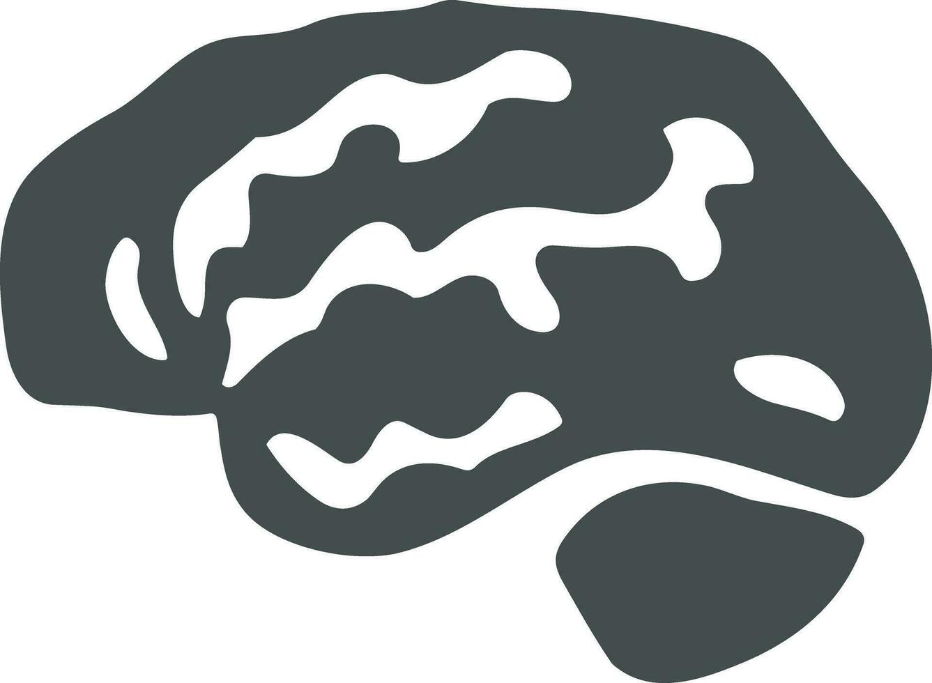 Brain idea symbol icon vector image. Illustration of the creative intelligence think design image