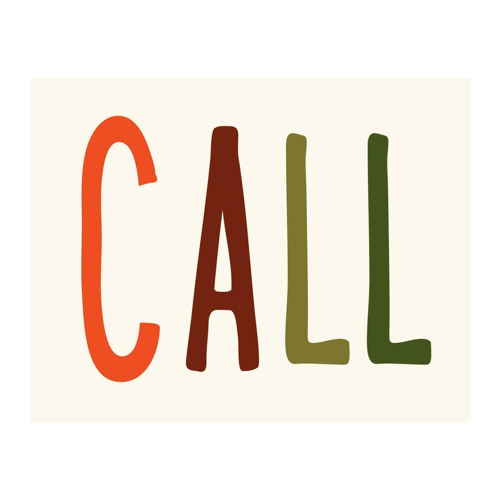 call. the concept of a poster and stickers with messages on a white background. Vector illustration