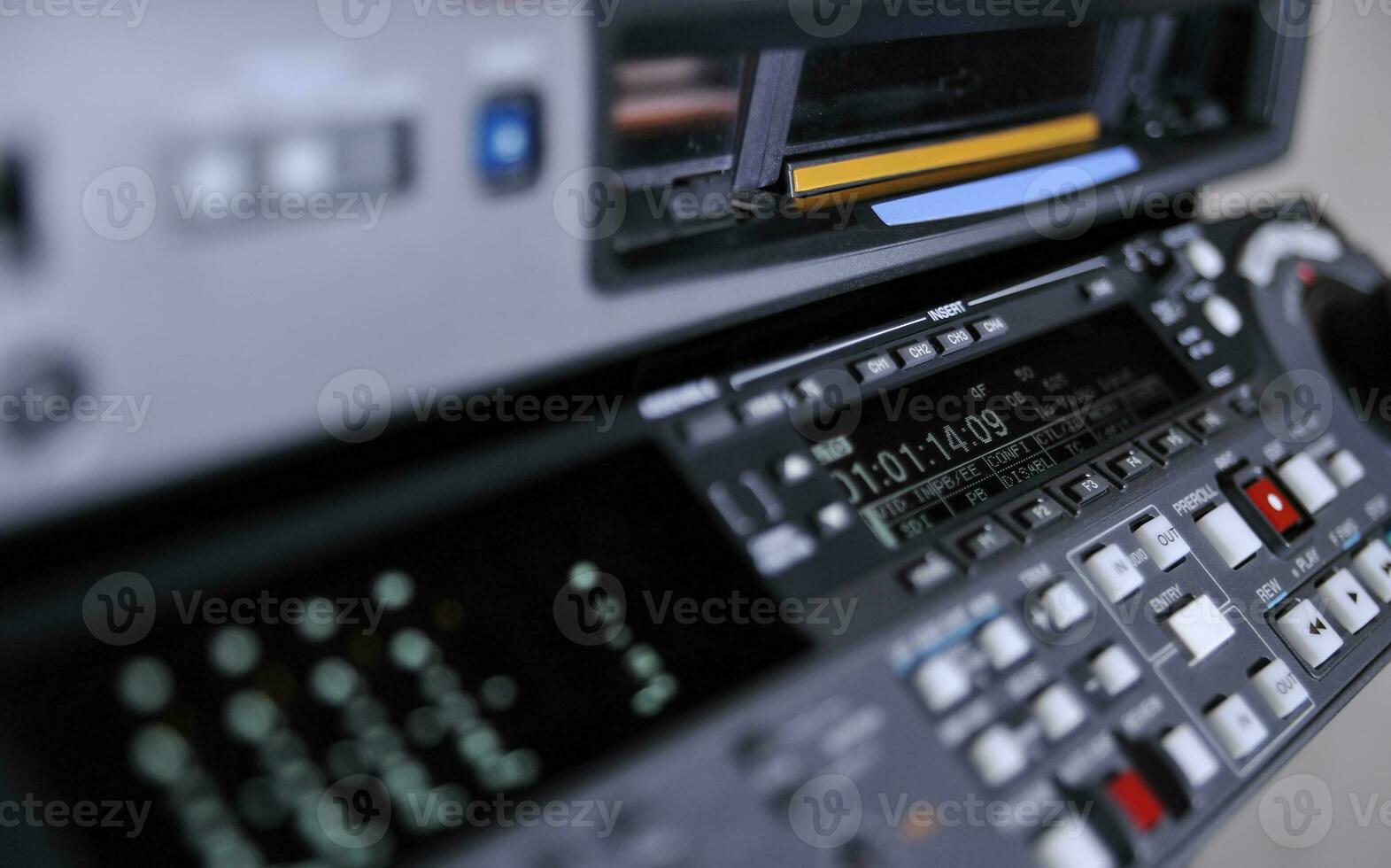 Close-up of the front panel of the digibeta recorder photo