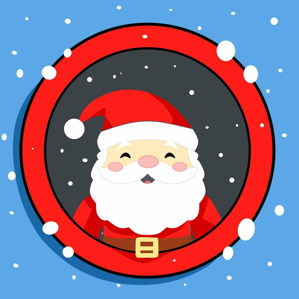 Santa Claus Christmas theme animated vector design on blue background